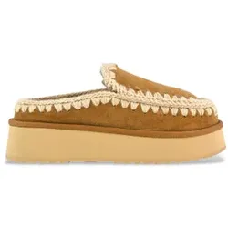 Mou für Damen. MU.FW681004A Clogs Eskimo Plattform Leder Clogs braun (41), über 10cm, Keine, Lässig
