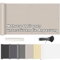 ROBAG Sichtschutz Balkon Sichtschutz für Balkon, Sichtschutz Balkon seitlich Wind- und UV-Schutz mit Ösen Nylon Kabelbinder und Kordel, für den Gartenzaun oder Balkon, 95x400cm, Taupe