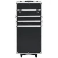 VidaXL Kosmetikkoffer Aluminium Schwarz