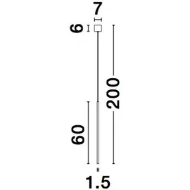 Nova Luce Elettra 1-flg. 60 cm gold