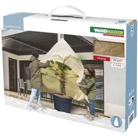 WINDHAGER Vlieshaube Superprotect XXL Kälteschutz 2 x 2,4 m beige