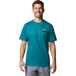 Columbia Kettle River Outdoor Tee river blue, circular linescape (364) XL