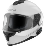 Sena Outride Integralhelm Mir integrierter Bluetooth Intercom und Smartphone-Verbindung (Weiß, M)