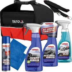 Sonax Xtreme Innen Pflegeset 6-tlg. Innenraum Cockpit Polster Scheiben Reiniger: Sonax: 02212410 + 02832410 + 02063000 + 02382410