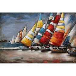 3D-Metallbild - Motiv: Segelboote - 60 x 80cm