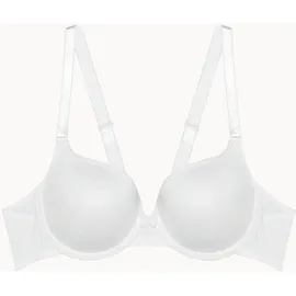 PASSIONATA Halbschalen-BH "MISS JOY", Damen, Gr. 80, Cup E, weiß, Obermaterial: 76% Polyamid, 24% Elasthan, BHs, mit Multiway-Trägern, Mikrofaser, Schmetterlingsmotiv vorn