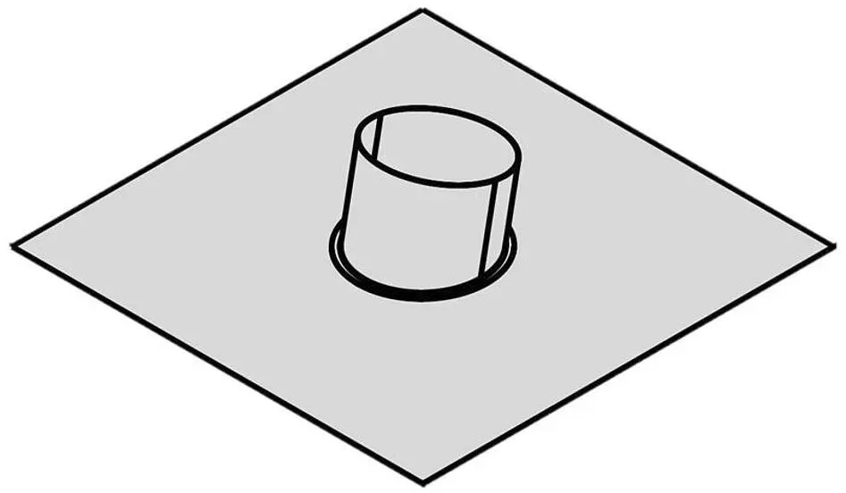 Dachpfanne für Dachneigung 20° bis 50 ° DN160/180, schwarz, Viessmann