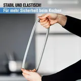 Piebert 3x Piebert Dichtung 39154 22cm für Silit Sicomatic® Schnellkochtopf Deckel, grau, Silikon, 22cm Innendurchmesser, 24,5cm Außendurchmesser für 3l 4,5l 6,5l 8,5l wie 4004633162100