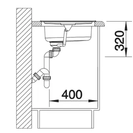 Blanco Rondo Set Edelstahl Bürstfinish + Handbetätigung