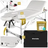 Tectake Massageliege 3 Zonen Kosmetikliege mit 5cm Polsterung und Aluminiumgestell (Set, 1-St.