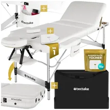 Tectake Massageliege 3 Zonen Kosmetikliege mit 5cm Polsterung und Aluminiumgestell (Set, 1-St.