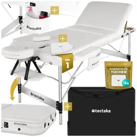 Tectake Massageliege 3 Zonen Kosmetikliege mit 5cm Polsterung und Aluminiumgestell (Set, 1-St.