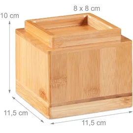 Relaxdays Möbelerhöher 4er Set, Erhöhung um 8,5 cm, für Tische, Stühle und andere Möbel, HxBxT 10x11,5x11,5 cm, Natur