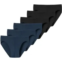 SCHIESSER Minislip blau/schwarz L 6er Pack