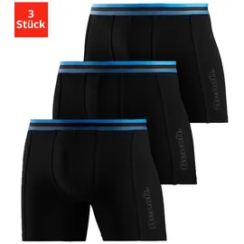 BENCH Langer Boxer unifarben schwarz L 3er Pack