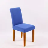 Treer Einfarbig Stuhlhussen 2 4 6 8er Set, Stuhlbezug Stretch Ohne Armlehne Stuhlhussen Elastische Waschbarer Abnehmbarer für Party, Esszimmer, Küche, Bankett, Haus (Königsblau,2 Stück)