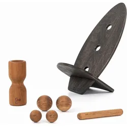 Balance Board Set groß Eiche schwarzes Brett Handmade in Germany - ROLLHOLZ EINHEITSGRÖSSE