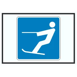 Wasserski fahren erlaubt Symbol A5 (148x210mm)