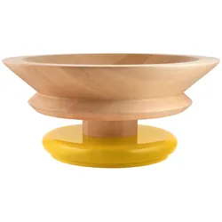 Alessi - Twergi Schale, Ø 30 cm, Lindenholz natur / gelb