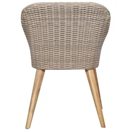 vidaXL Polyrattan Garten-Essgruppe 7-tlg. braun 3068830