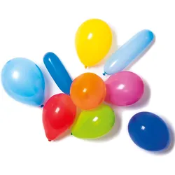 Amscan 9904024 - Luftballons mit Pumpe, bunt gemischt (10er Pack)