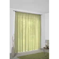 Vorhang WIRTH "Sunday", grün, B:142cm H:305cm, Baumwolle, Polyester, Gardinen, nach Maß