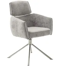 MCA Furniture Esszimmerstuhl QUEBEC Stoff taupe schwarz