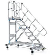 ZARGES Plattformtreppe Ergo Stop 236 cm Aluminium, Stahl