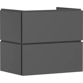 Hansgrohe Xilesa E Waschtischunterschrank 2 Schubkästen PushOpen, Schiefergrau matt
