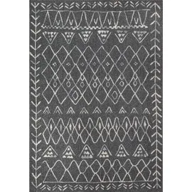 Sanat Boho Teppich – Moderner Teppich im Boho Stil, Geeignet für Wohnzimmer, Schlafzimmer, Flur, Esszimmer und Kinderzimmer – Boho Grau, Größe: 160 x 230 cm