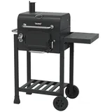 TAINO HERO Smoker klein BBQ Grillwagen Holzkohle-Grill Grillkamin Standgrill Räucherofen Grillrost