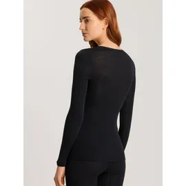 Hanro Woolen Silk Unterhemd Schwarz XS