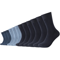 Camano Unisex Socken Comfort Cotton Crew 12er Pack in 35-38 Blau Mix