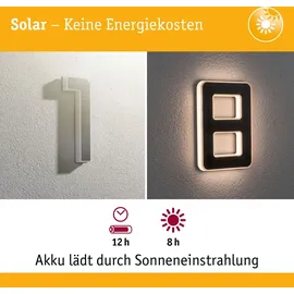 Paulmann Bundle Solar LED Hausnummernleuchte Nummer 18 - Schwarz