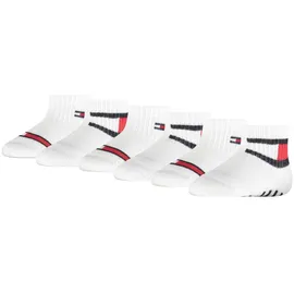 Tommy Hilfiger Baby Unisex Socken, 6 Pack - FLAG SOCK ECOM, 3 Paar als Stoppersocken Weiß 19-22