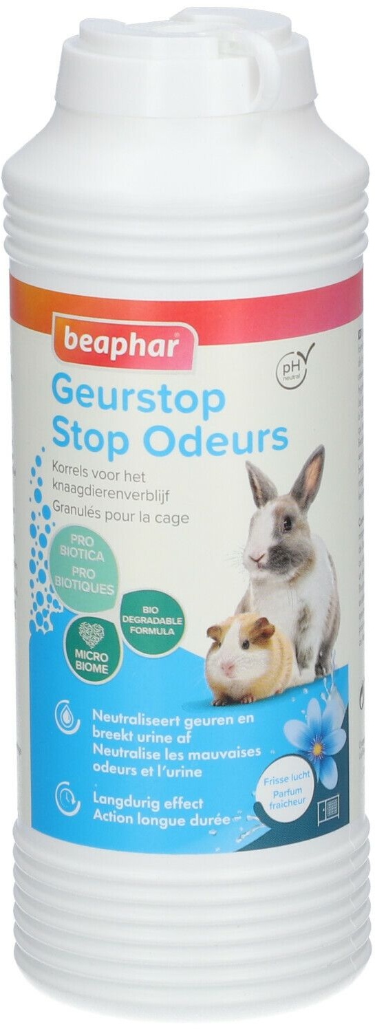 beaphar® Stop Odeurs, granulés absorbeur d'odeur cage rongeur 600 g fluide