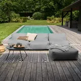 Oviala Modulares Ecksofa mit 3 Sesseln und 1 grauem Hocker - Oviala Mixi