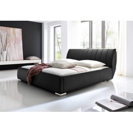 Meise Möbel Polsterbett »Luna«, mit Lattenrost und Bettkasten, schwarz - Kunstleder - 200x200 cm