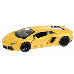 Welly Modellauto LAMBORGHINI Aventador LP700 Modellauto Modell Auto Metall 52 (Gelb), Spielzeugauto Kinder Geschenk gelb