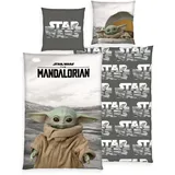 Herding Renforcé Wende Bettwäsche 2 TLG. 135x200cm Star Wars Mandalorian Grogu Baby Yoda