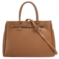 Cluty Henkeltasche Leder Brown