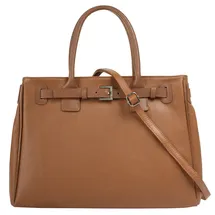 Cluty Henkeltasche Leder Brown