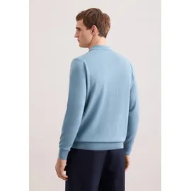 Seidensticker Polokragenpullover SEIDENSTICKER "Schwarze Rose", Herren, Gr. M, mint, 100% Wolle, unifarben, regular fit, Pullover, 1/1 Kragen Uni