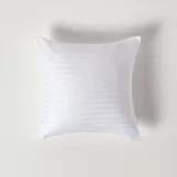 Homescapes Kissenbezug Gestreift 40 x 40 cm Weiss
