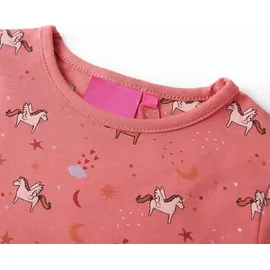 vidaXL Kinderpyjama mit Langen Ärmeln Altrosa 104
