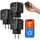 GreenBlue Ferngesteuerte WLAN-Steckdose von GreenBlue Android/iOS/Alexa/Google Home Timer Leistungsmesser max. 16 A/3840 W GB735 B 3 Stück - Schwarz