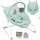 MOMI GLOSSY Babywippe für Babys bis 9 kg, 3-Punkt-Sicherheitsgurt, Metallgestell mit Antirutsch-Füßchen, Gewicht 1,7 kg, Abmessungen 58 x 49 x 53 cm, sensorisches Modul für Kinderförderung