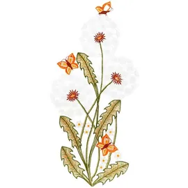 w. reuter & sohn - plauener spitze W. Reuter & Sohn - Plauener Spitze® Fensterbild Fensterbild "Pusteblumen" farbig bunt