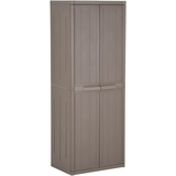 vidaXL Gartenschrank 0,65 x 0,45 x 1,72 m PP Rattan braun