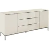 Rauch Kombikommode RAUCH "Kommode Türkommode Sideboard Kombikommode FLIPP mit Glasfront", beige (beige, glas beige (champagner)), B:160cm H:71cm T:42cm, Holzwerkstoff, Sideboards, Kombikommode, 2-türig, 3 Schubladen, Soft-Close-Funktion, Oberboden und Front